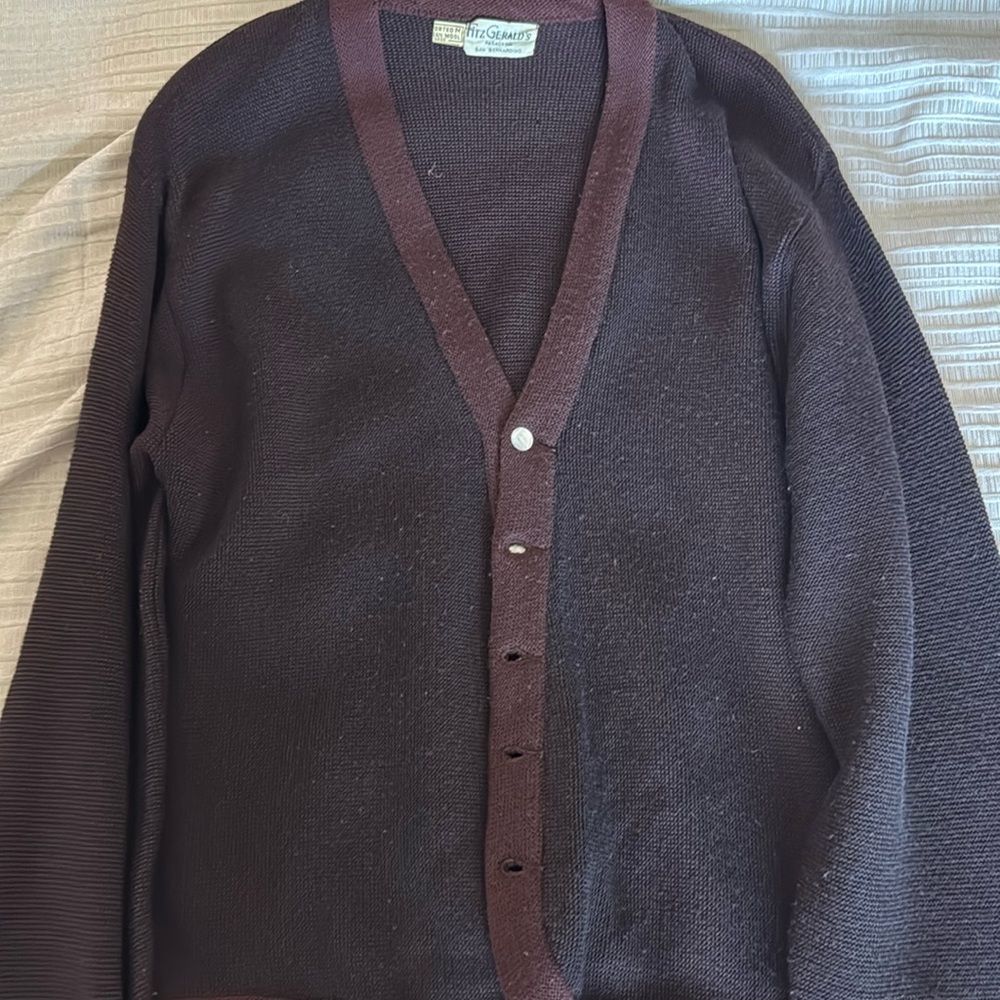 Vintage Dark Brown Cardigan